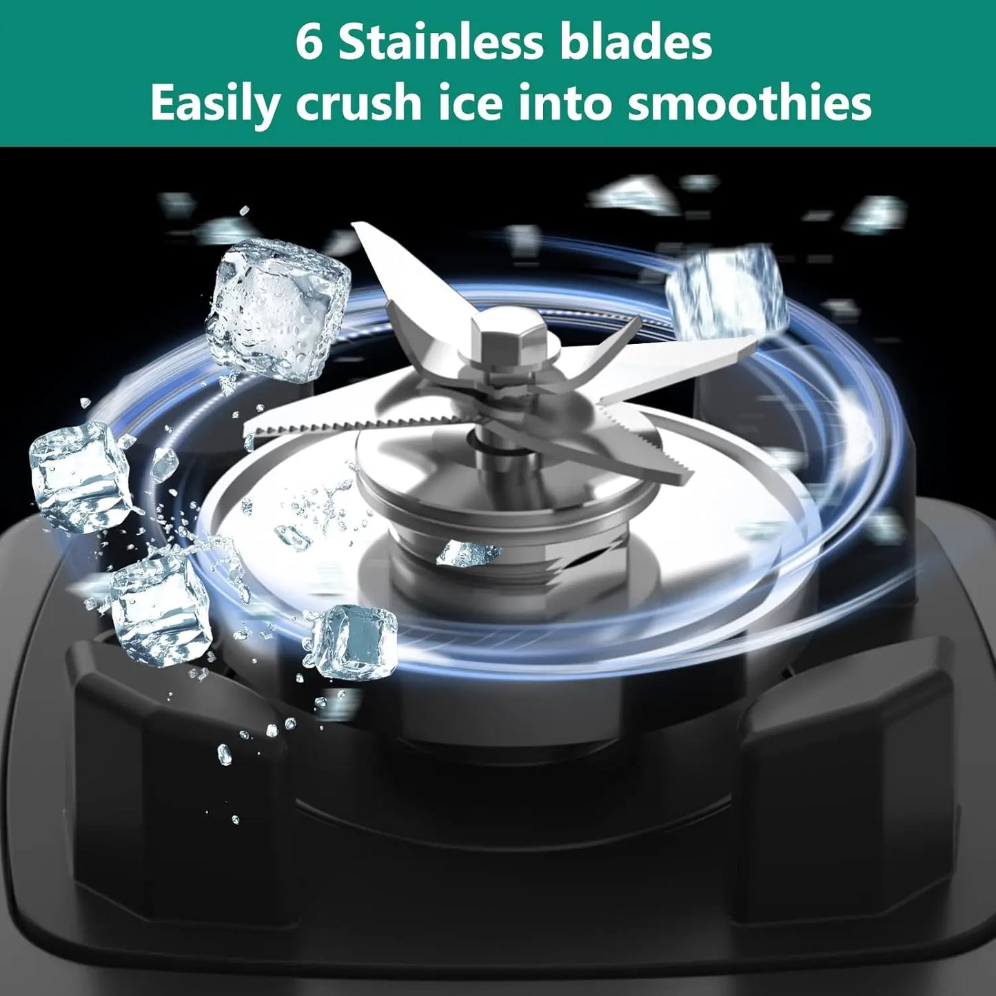1800W Professional Blender With Stainless Steel Blades