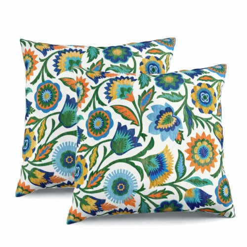 Elevate your outdoor living with vibrant paisley cushions designed to withstand sun, rain, and everyday use.
