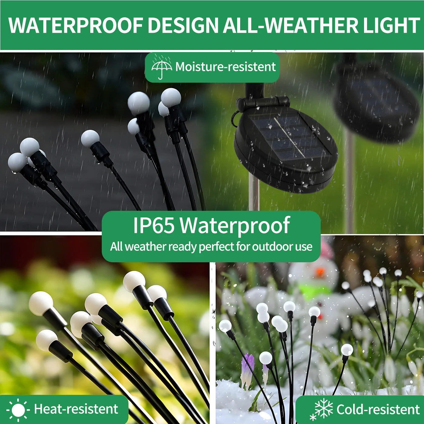 Turn your outdoor space into a magical firefly showcase with effortless solar glow. No wiring is needed; just place it in sun and you will enjoy a wind-swaying, warm-white glow from 8 heads, each featuring a subtle flicker that mimics real fireflies.