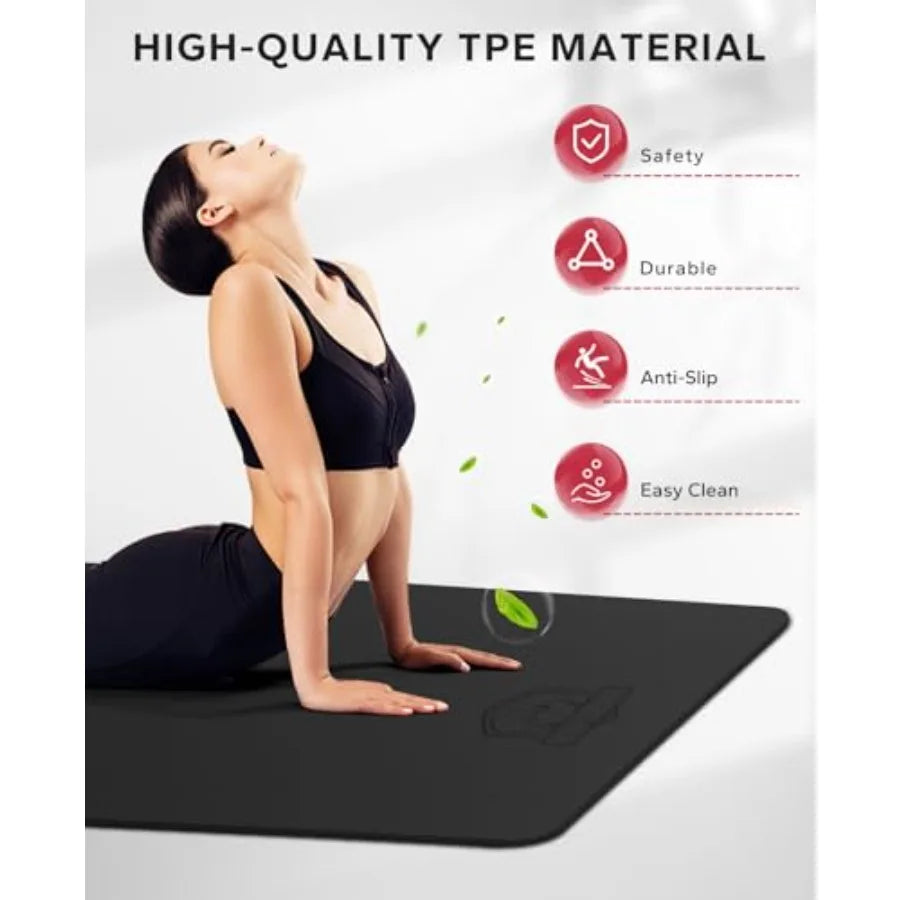 Yoga Mat Non Slip Durable Thick For Home Workouts