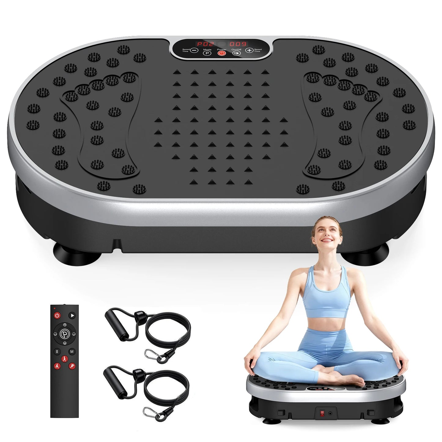 Vibration Plate Exercise Machine With 120 Speed Levels And 9 Preset Programs For Home Fitness Equipment Weight Loss