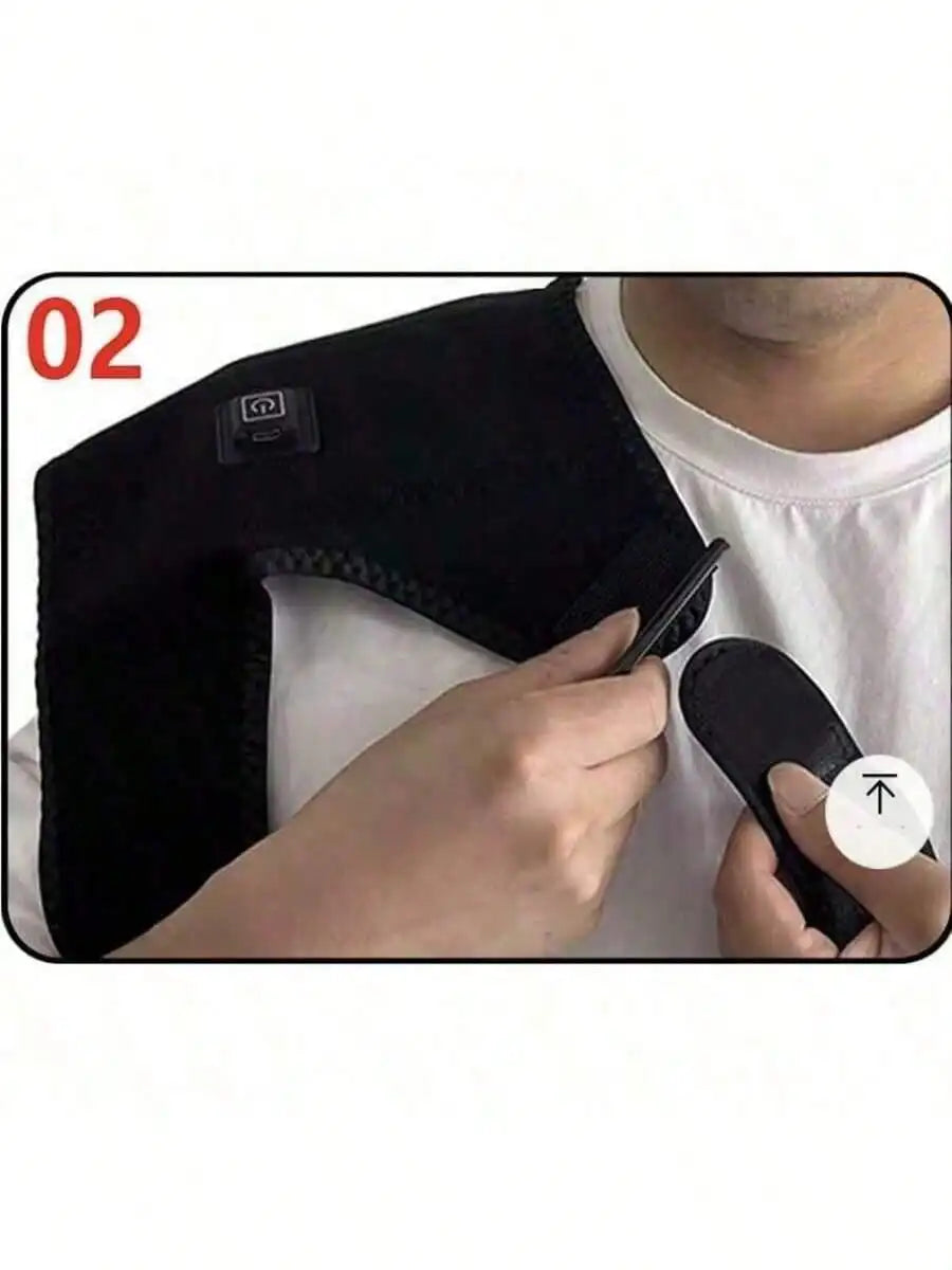 AXH Heated Shoulder and Knee Pad Bracket Massager for Joint Relief