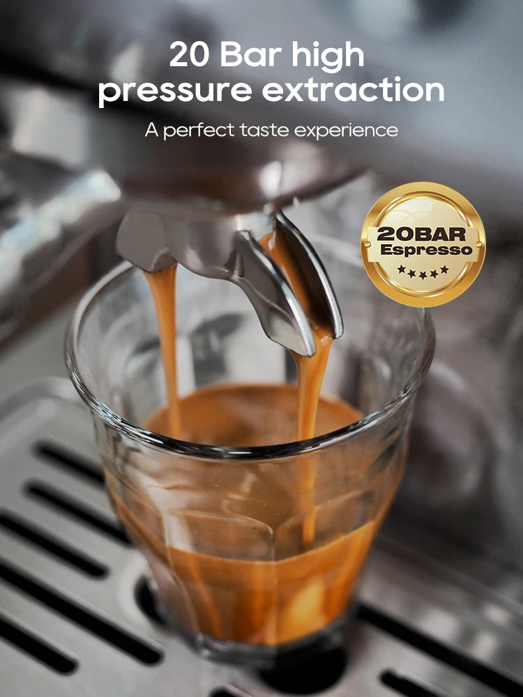 HiBREW 20 Bar Semi Automatic Espresso Machine With Portafilter