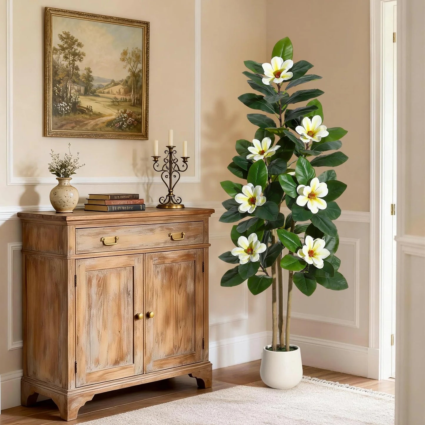 HiMISS Artificial Olive Tree With Lifelike Leaves For Home Decoration