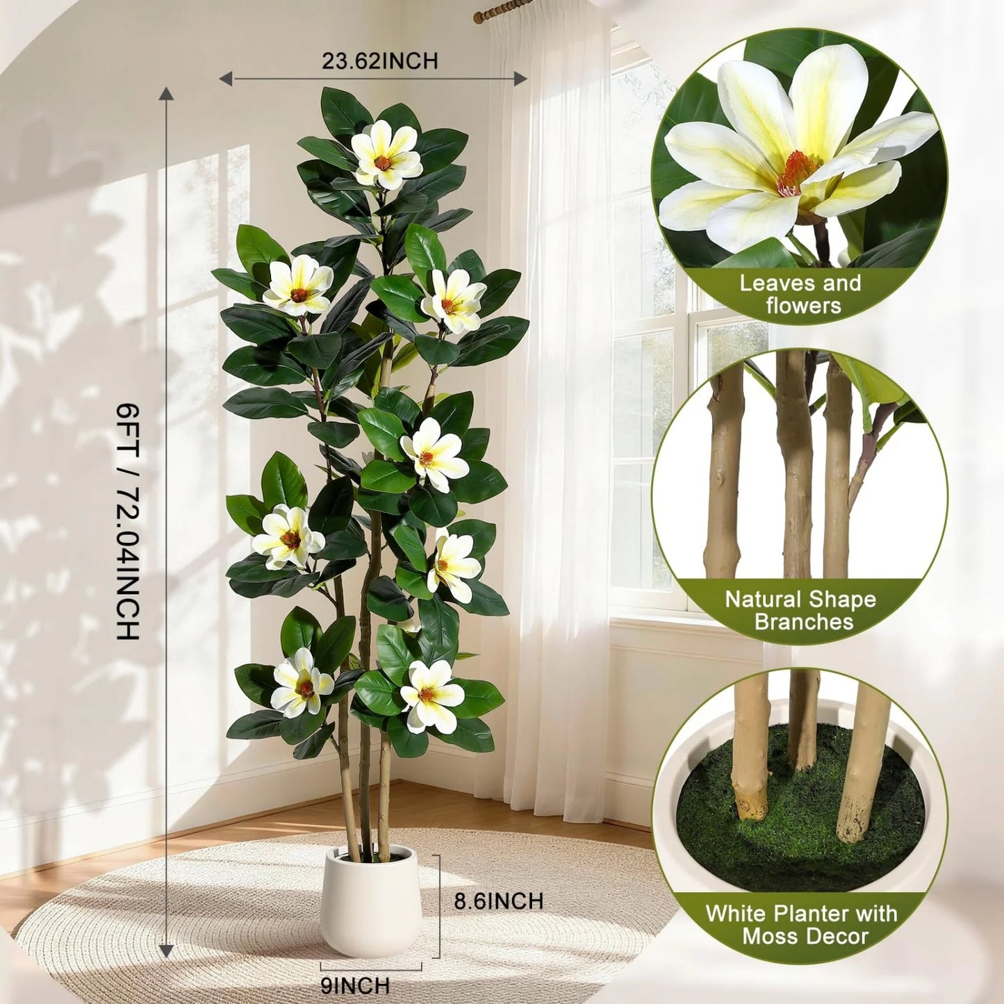 HiMISS Artificial Olive Tree With Lifelike Leaves For Home Decoration