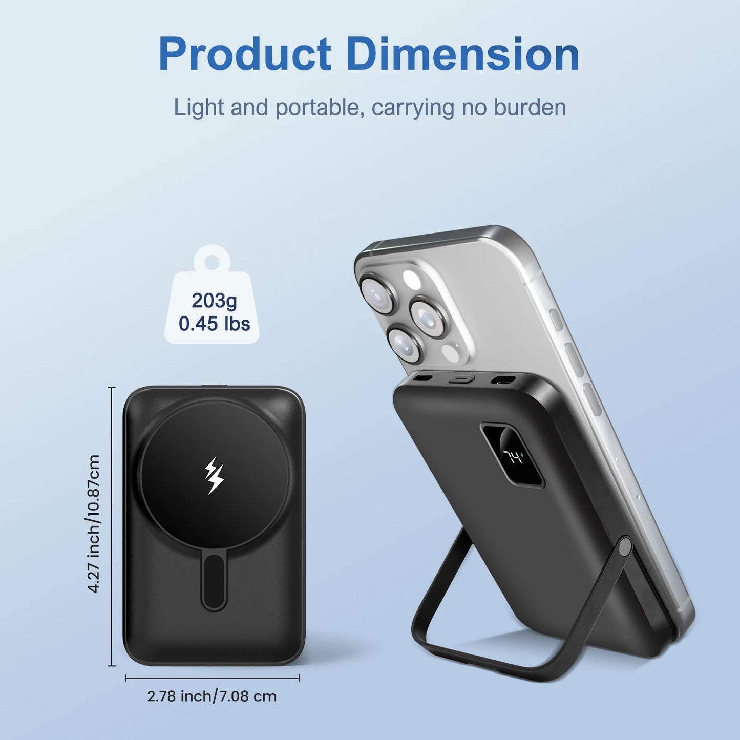 Magnetic Power Bank 10000mAh Wireless Charger for iPhone Series