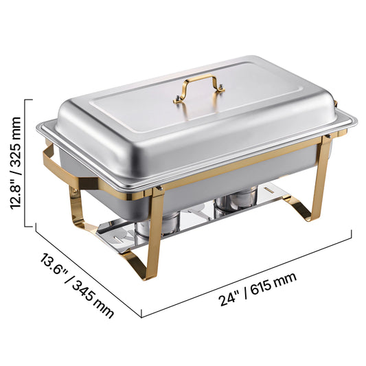 SucceBuy Chafing Dish Buffet Set Stainless Steel Server