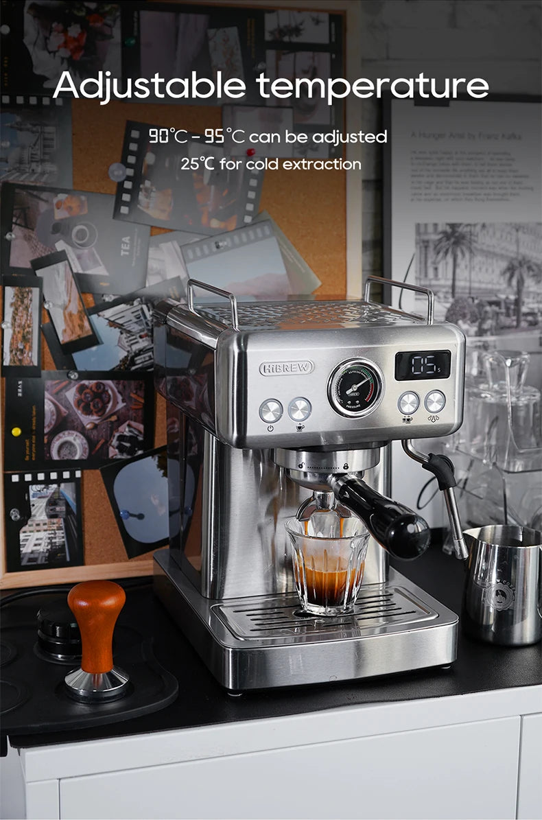 HiBREW 20 Bar Semi Automatic Espresso Machine With Portafilter