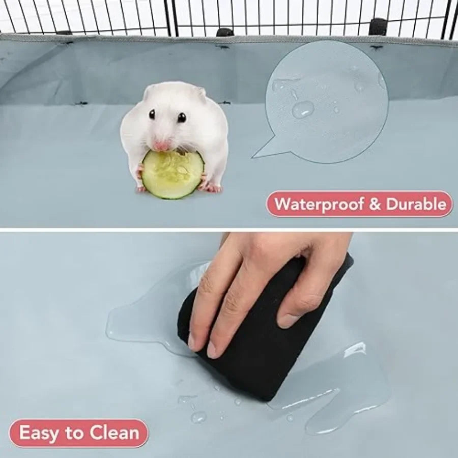 Secure Indoor Pet Playpen With Waterproof Mat For Guinea Pigs