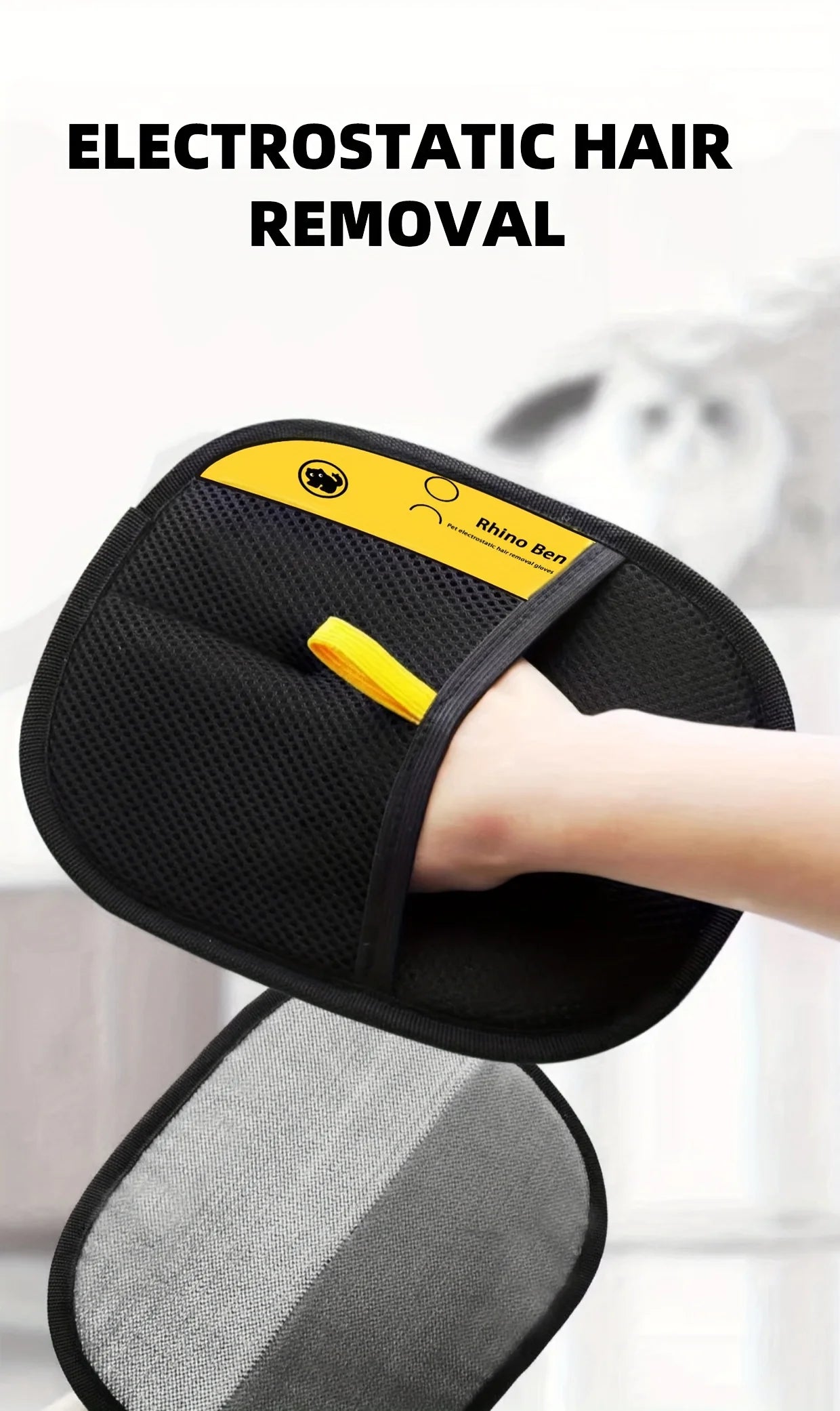Pet Hair Removal Gloves Double Sided Cat Grooming Anti Shedding Tools