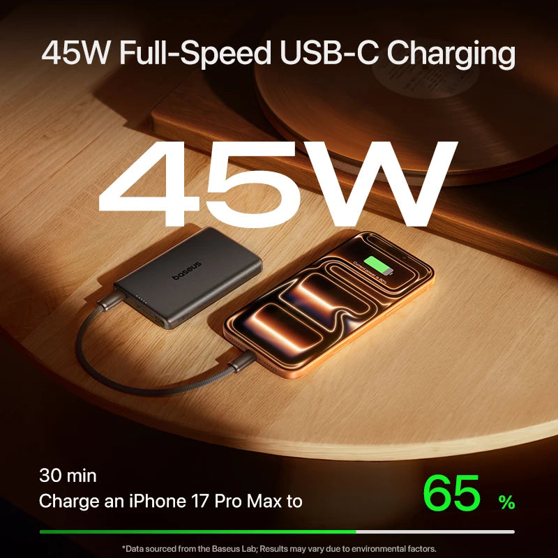 Baseus Qi2 25W Magnetic Wireless Power Bank 10000mAh PD 45W