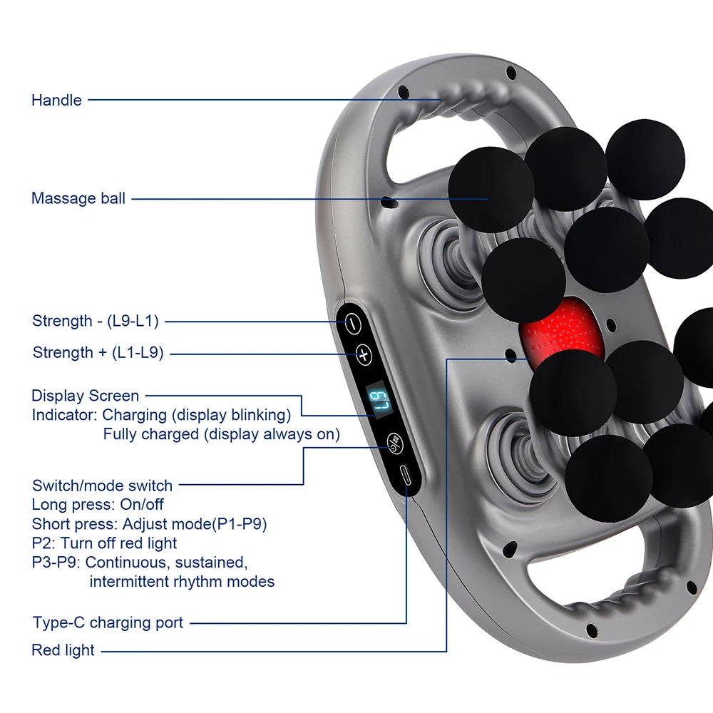 Foreverlily High Frequency Vibration Body Massage Gun Muscle Recovery Tool