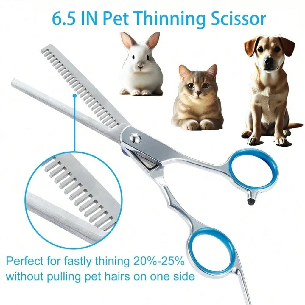 SHUYU Professional Pet Grooming Scissors Stainless Steel With Comb Case