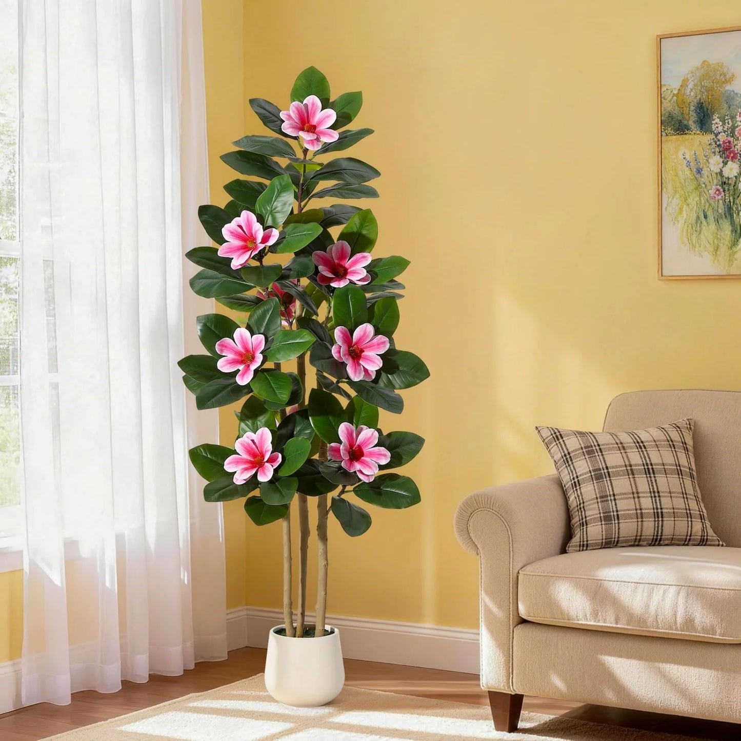 HiMISS Artificial Olive Tree With Lifelike Leaves For Home Decoration