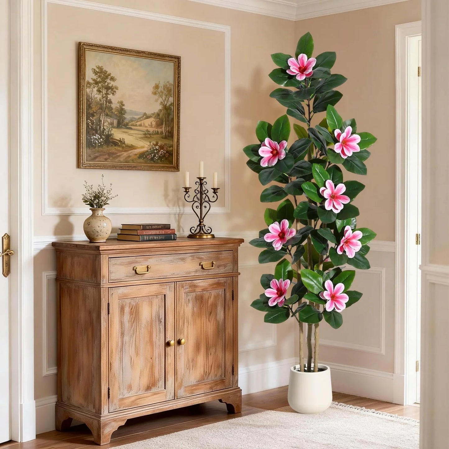 HiMISS Artificial Olive Tree With Lifelike Leaves For Home Decoration