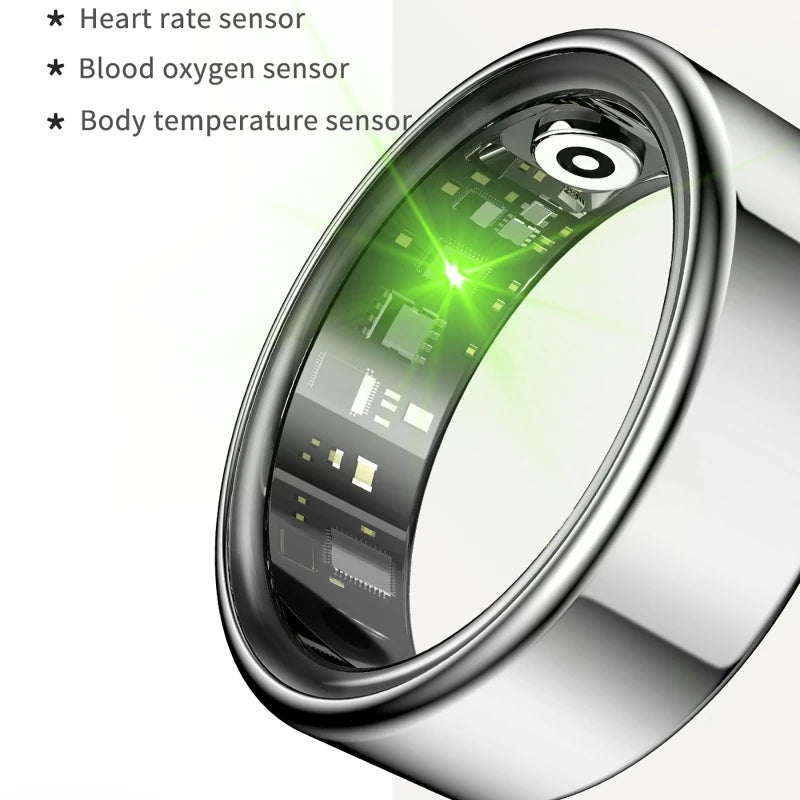 Smart Ring Bluetooth Call Heart Rate Blood Pressure Waterproof Monitor