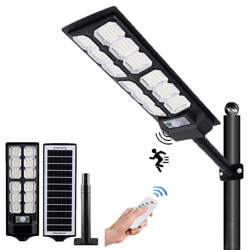 2 Pack Solar Street Lights Outdoor 192LED Dusk To Dawn