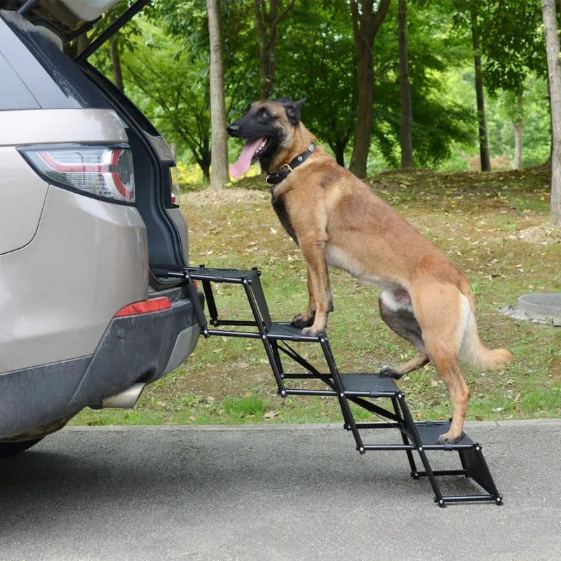 Make pet entrances and exits effortless with this lightweight, foldable car ramp designed for comfort and safety.