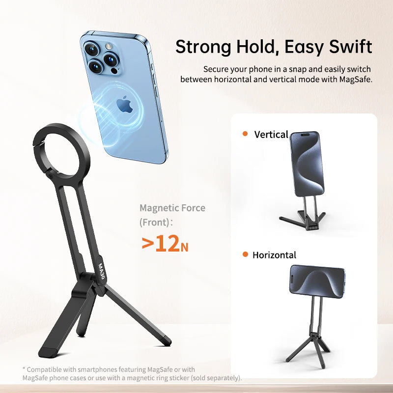 Ulanzi MA30 Magnetic Phone Tripod Holder for iPhone