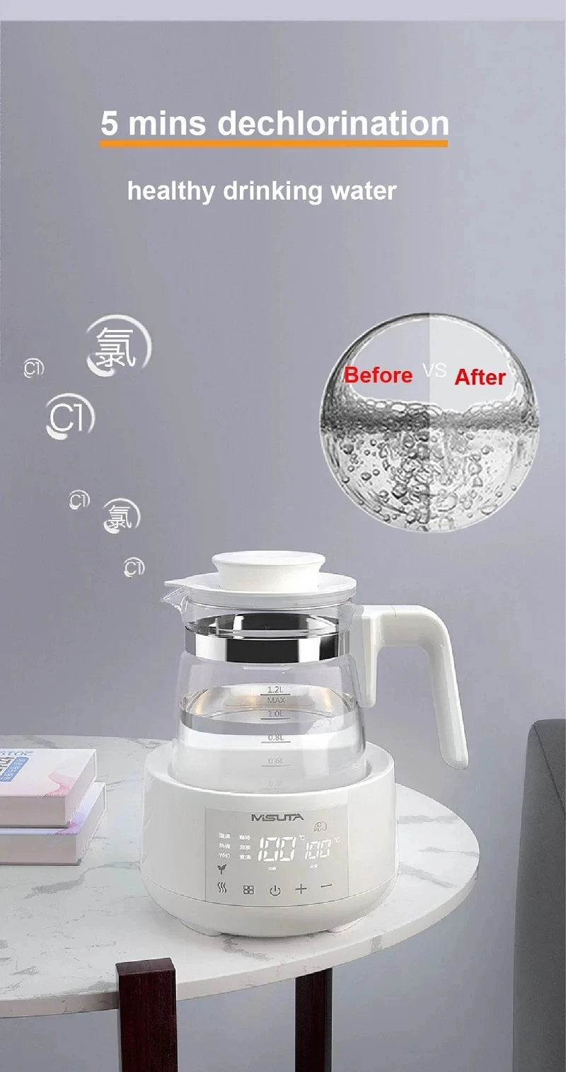 Luouphei Smart Baby Milk Warmer Electric Glass Kettle Temperature Control