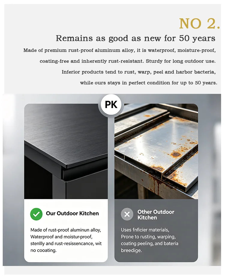 Outdoor Kitchen Cabinet 304 Stainless Steel Fully Equipped