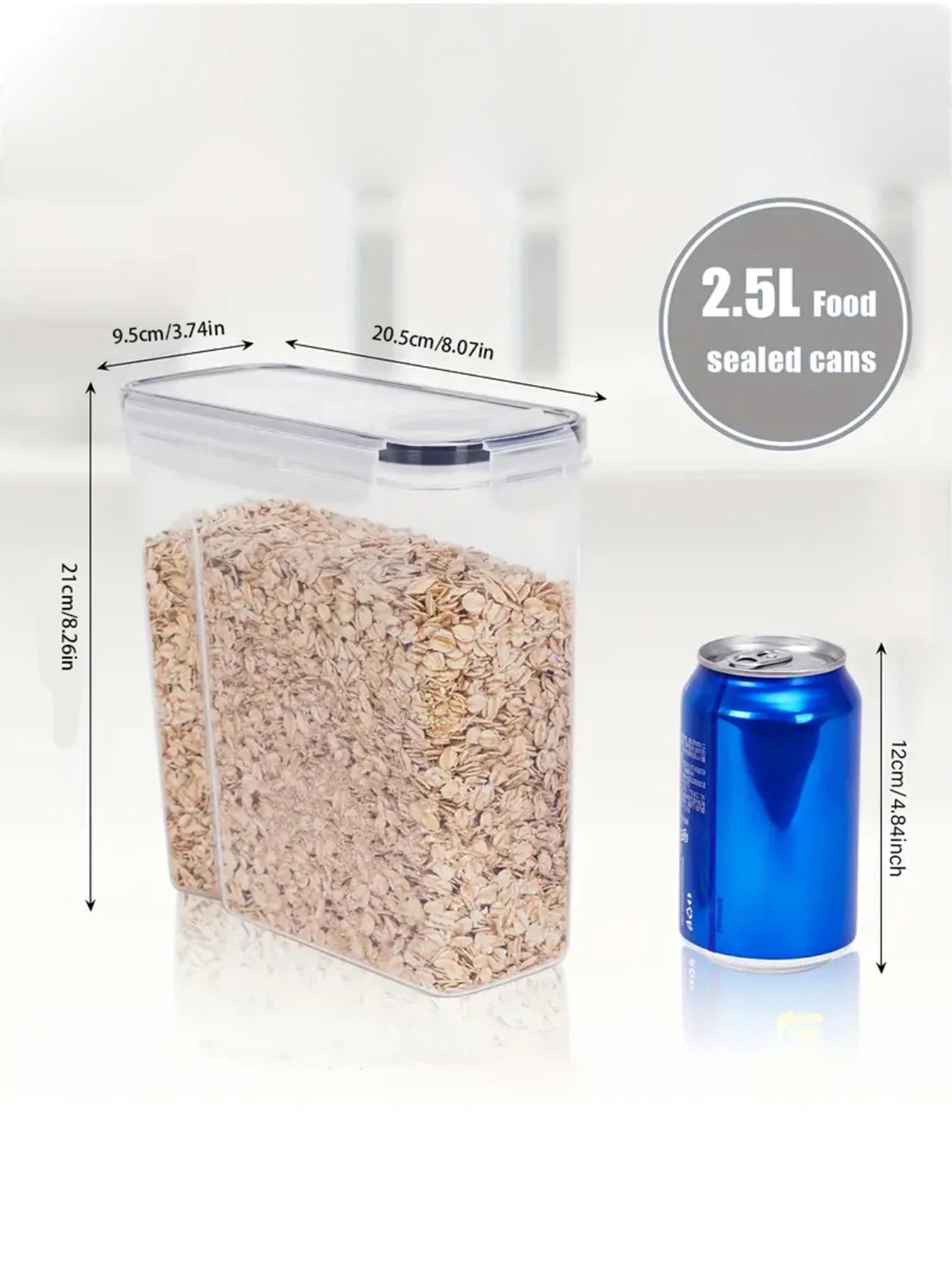 4L Airtight Food Storage Containers 4 Pack For Pantry Organization