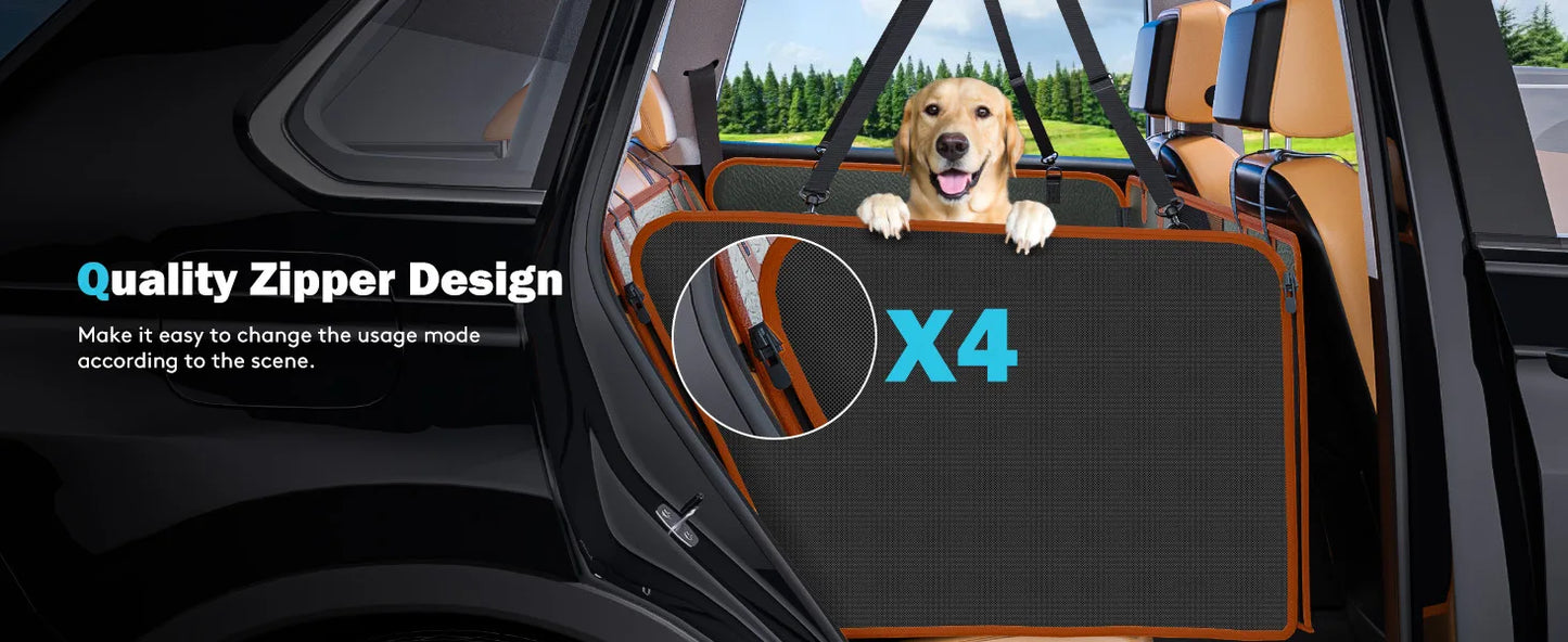 PU Leather Dog Back Seat Extender Waterproof Car Seat Cover