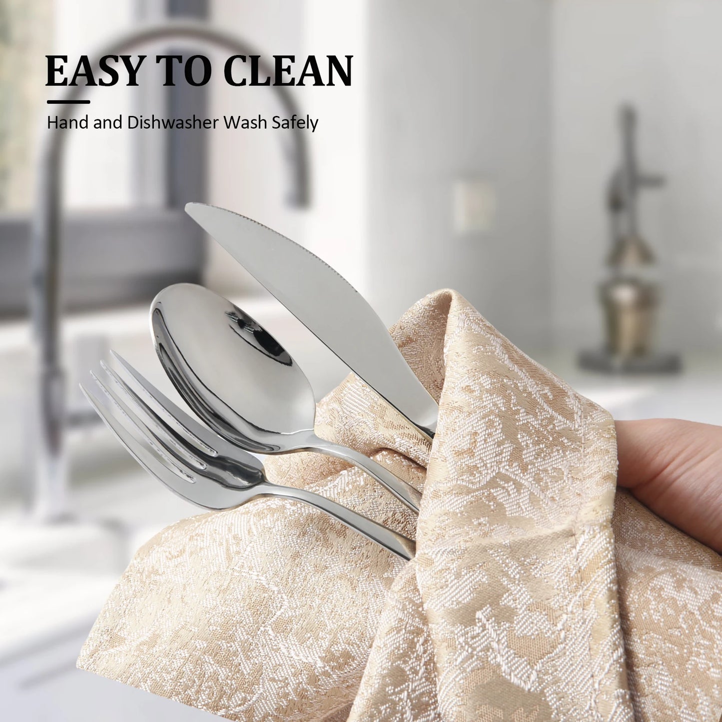Lorena Eclipse 20 Piece Stainless Steel Flatware Set