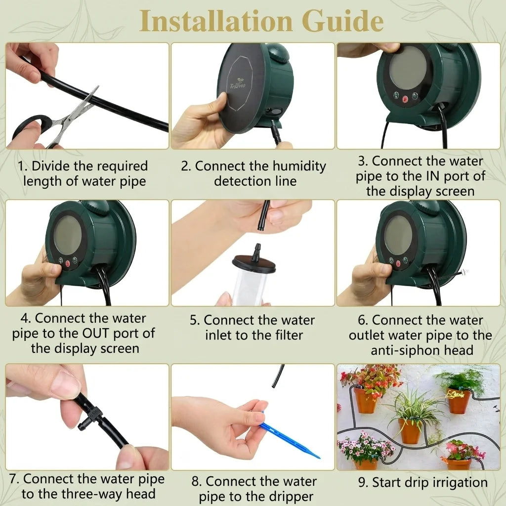 Solar Drip Irrigation System With Dual Supply And USB Charging