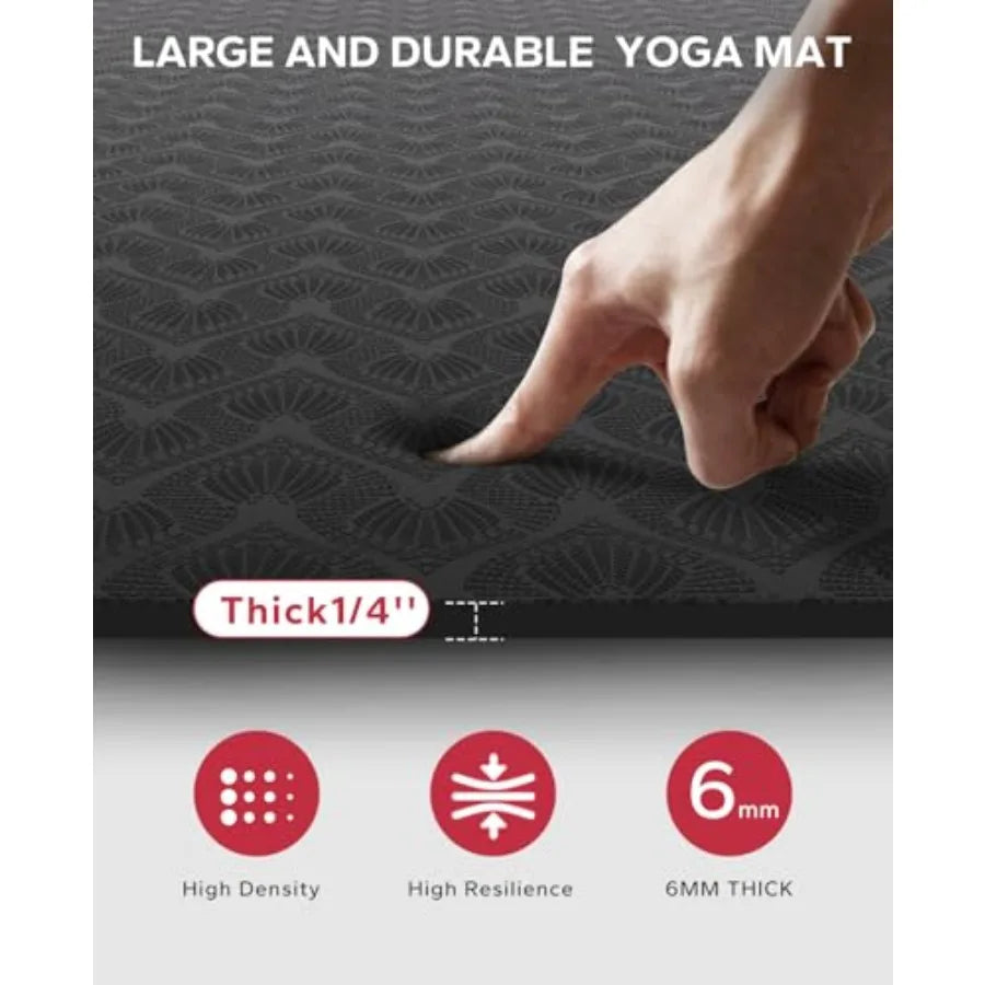 Yoga Mat Non Slip Durable Thick For Home Workouts