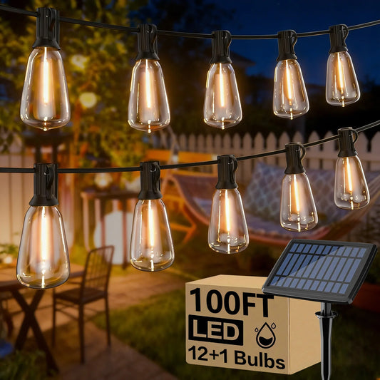 ST38 Solar String Lights 24 LED Outdoor Patio Waterproof