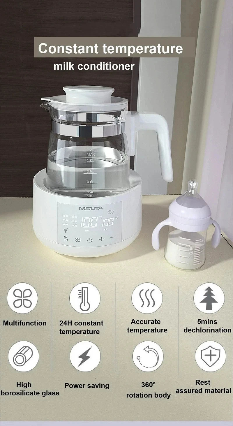 Luouphei Smart Baby Milk Warmer Electric Glass Kettle Temperature Control
