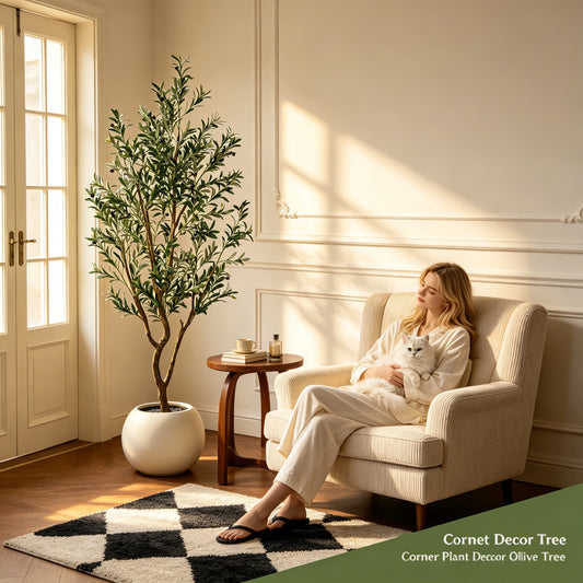 Artificial Olive Tree Indoor Floor Plant With Lifelike Fruits