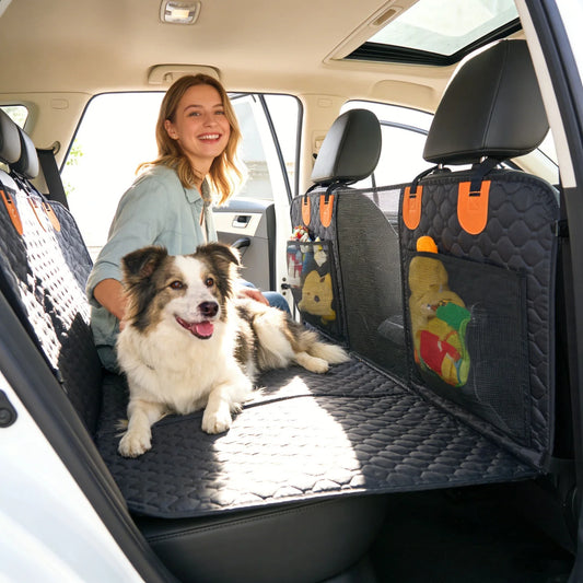 BINGOPAW Waterproof Dog Car Seat Cover with Hammock and Pockets