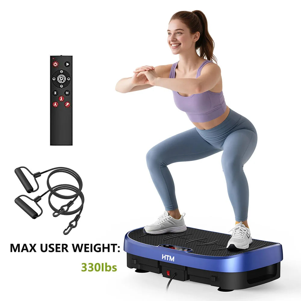 HTM Vibration Plate Trainer 330 Lbs Capacity 120 Levels Exercise
