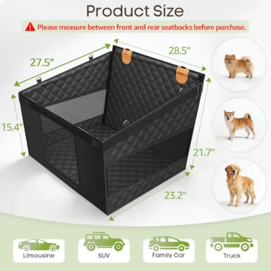 Dog Car Seat For Large Dogs Back Seat Extender Waterproof