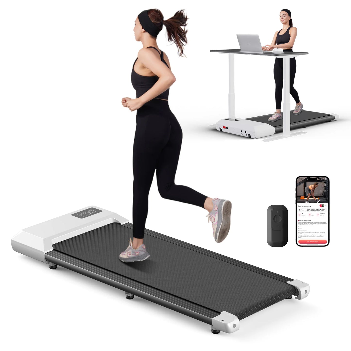 Superun Home Treadmill 2.5HP Two In One Walking Running Machine