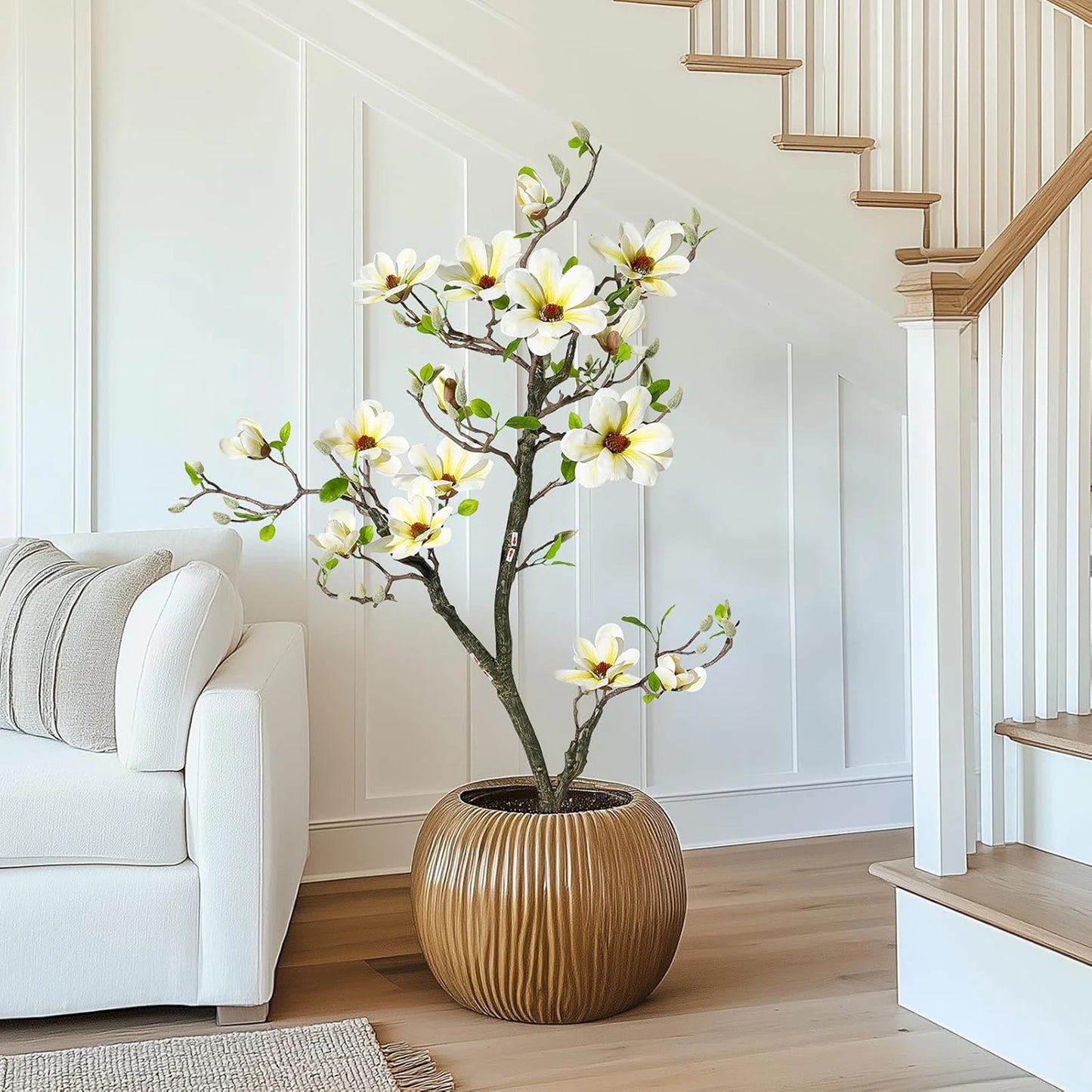 Artificial Magnolia Plant With LED Lights Outdoor Decor