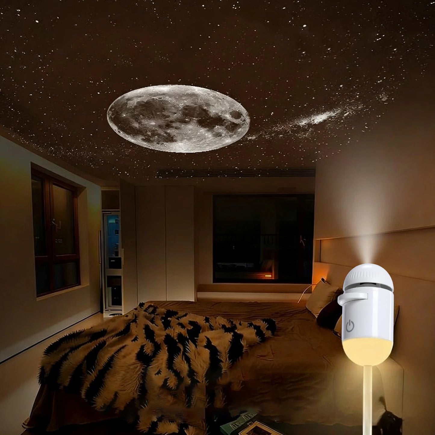 ALIILEE Galaxy Star Projector Night Light USB Nebula Ceiling LED Lamp