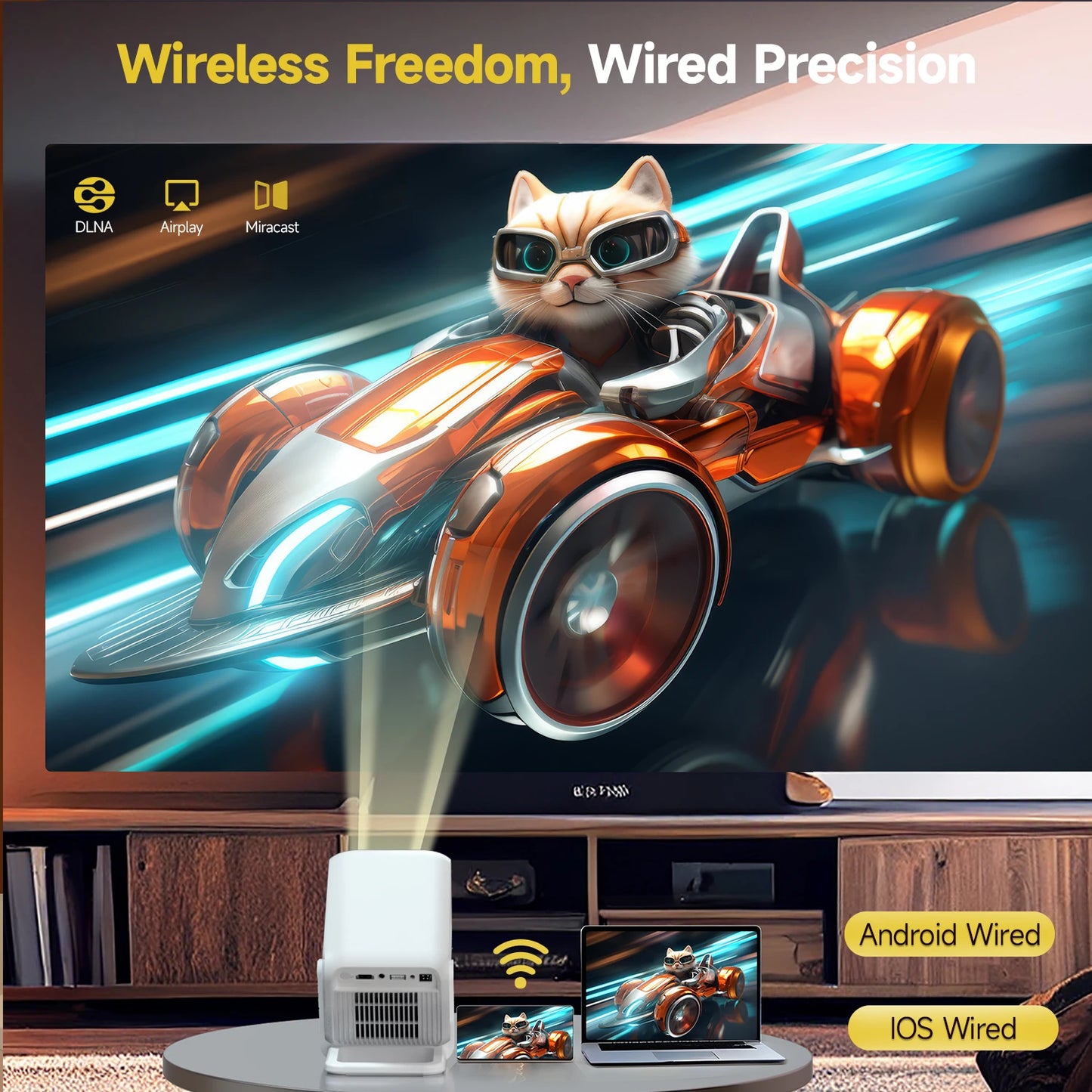 Magcubic HY310X Portable 4K Projector With WiFi Auto Focus