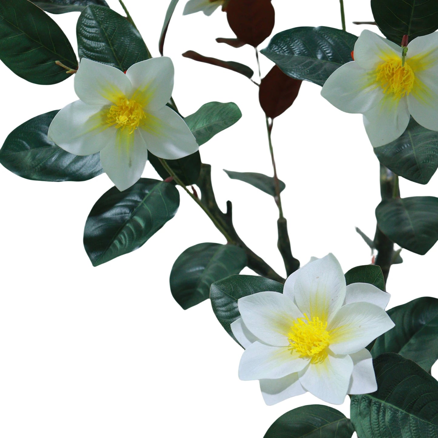 HiMISS Artificial Magnolia Tree Realistic Faux Plant Indoor Outdoor Decor