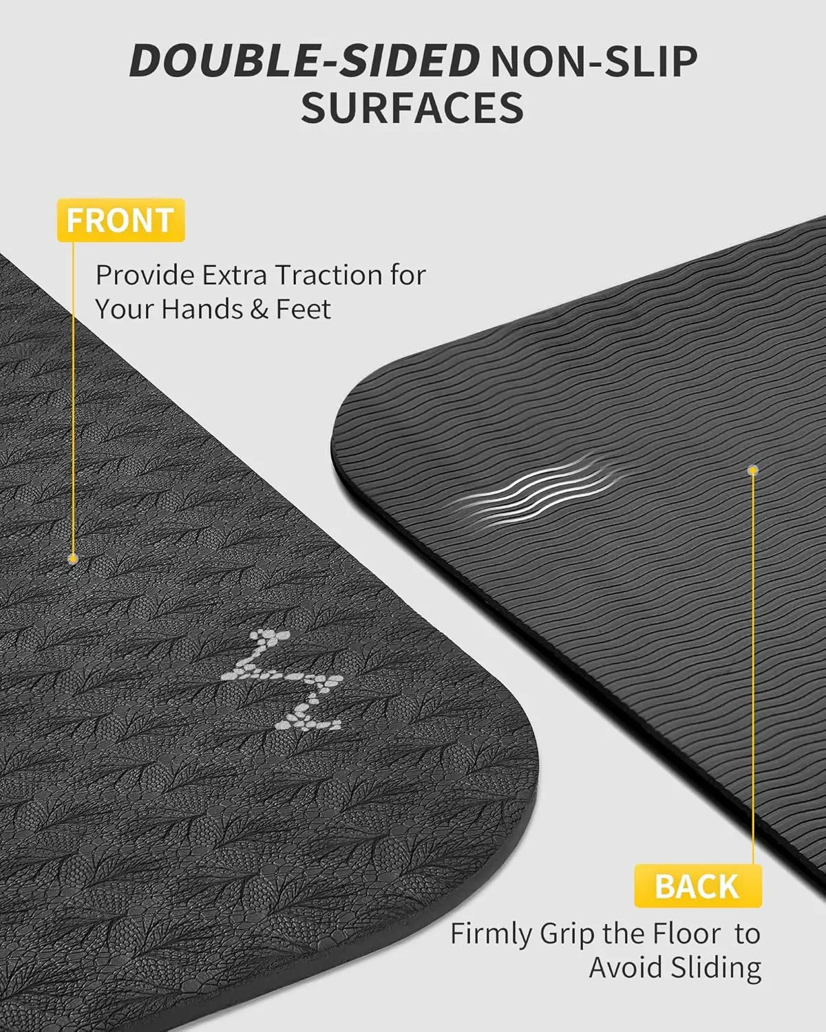 Extra Thick Yoga Mat For Home Gym With Joint Support