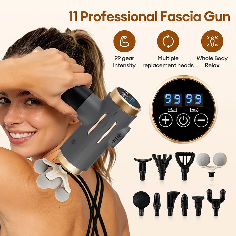 Foreverlily 11 In 1 Electric Massage Gun Professional Vibration Massager