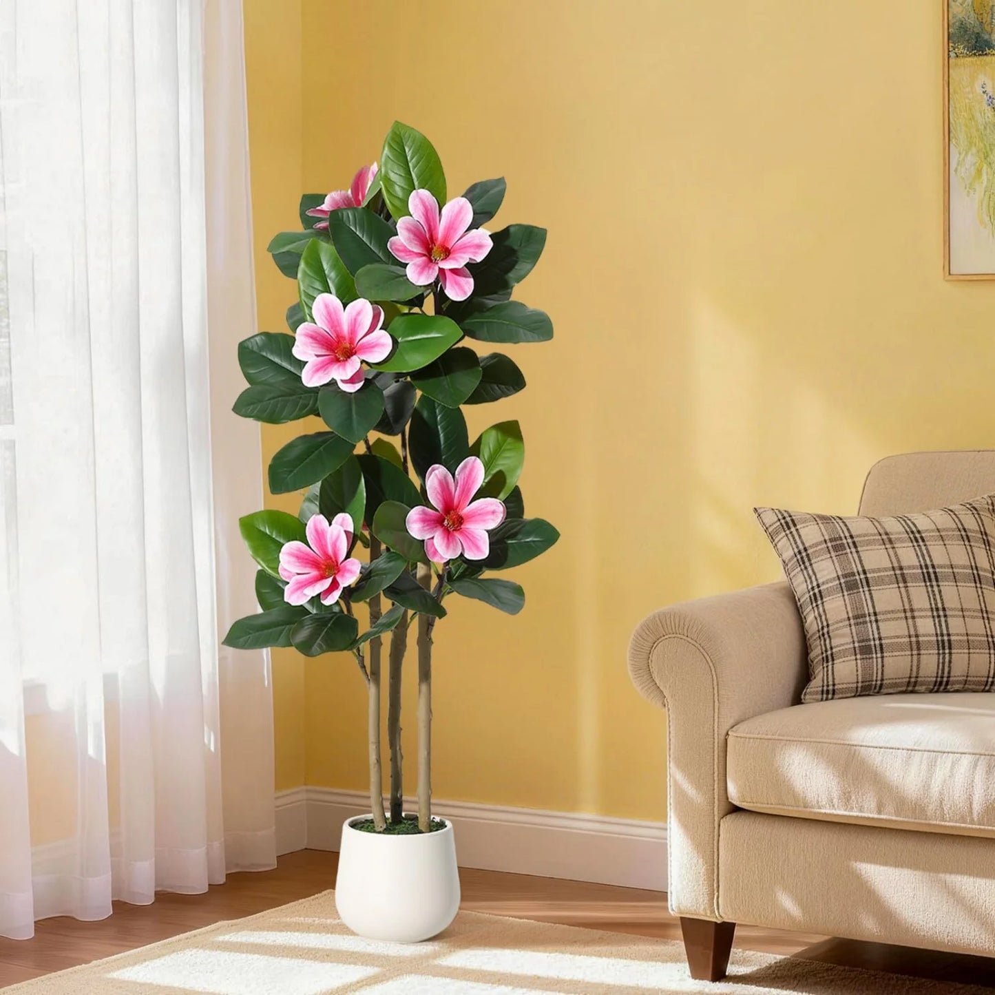 HiMISS Artificial Olive Tree With Lifelike Leaves For Home Decoration