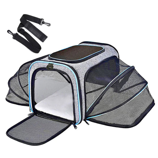 Foldable Pet Carrier Bag for Small Dogs and Cats Mesh