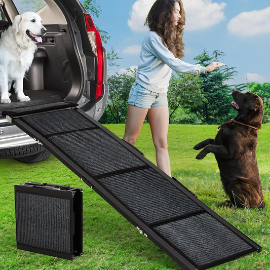 Take the strain out of pet transport with the large folding dog ramp that makes every entry a breeze.