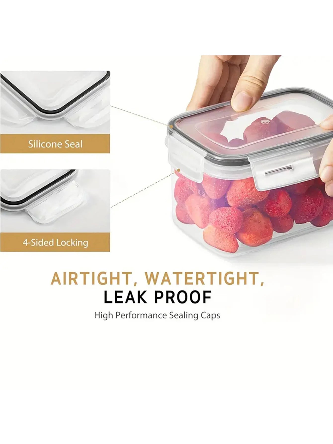 Airtight Food Storage Containers With Labels 24 Pack