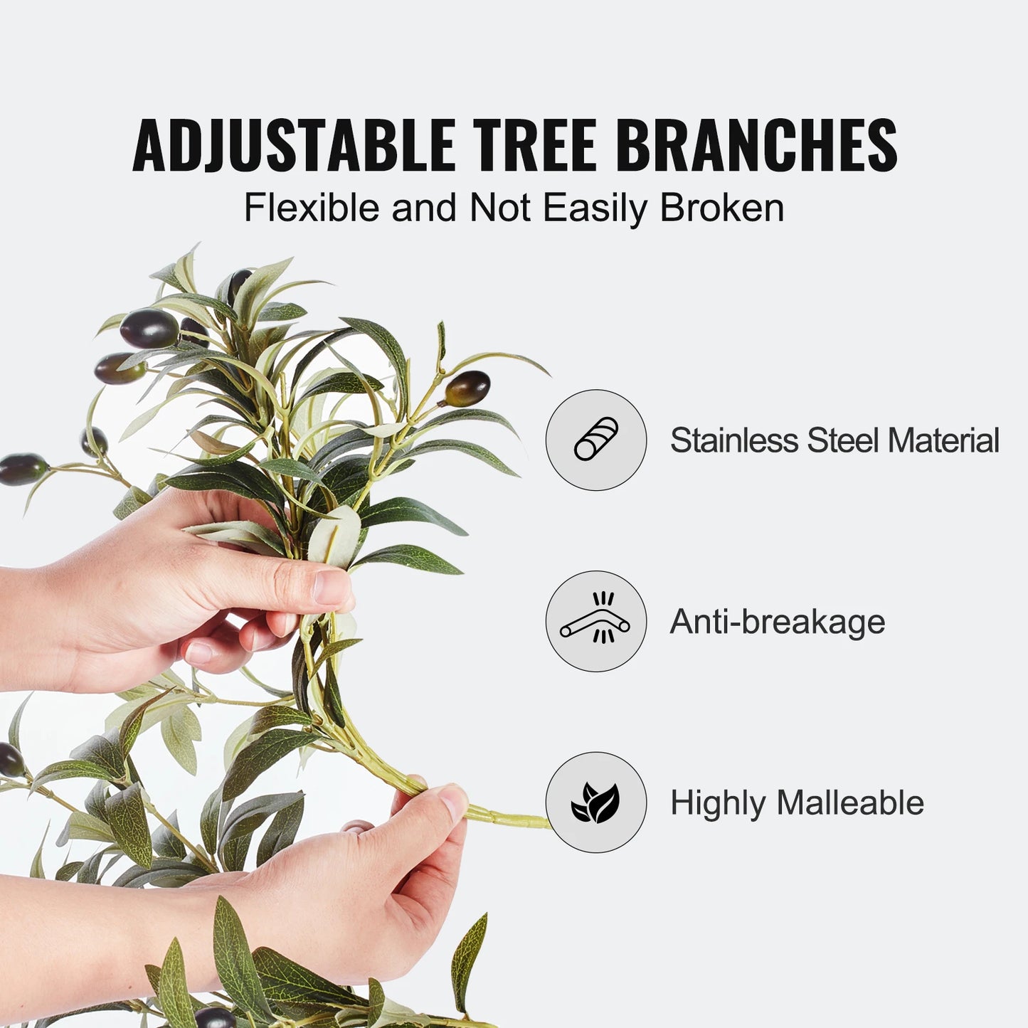 SucceBuy Artificial Olive Tree Faux Plant Low Maintenance With AntiTip