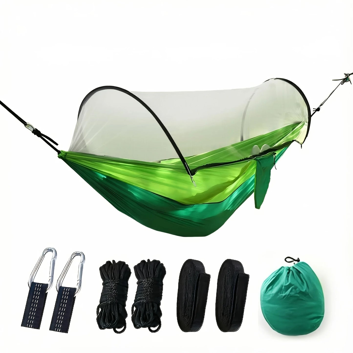 Double Camping Hammock With Mosquito Net And Sun Shade Canopy