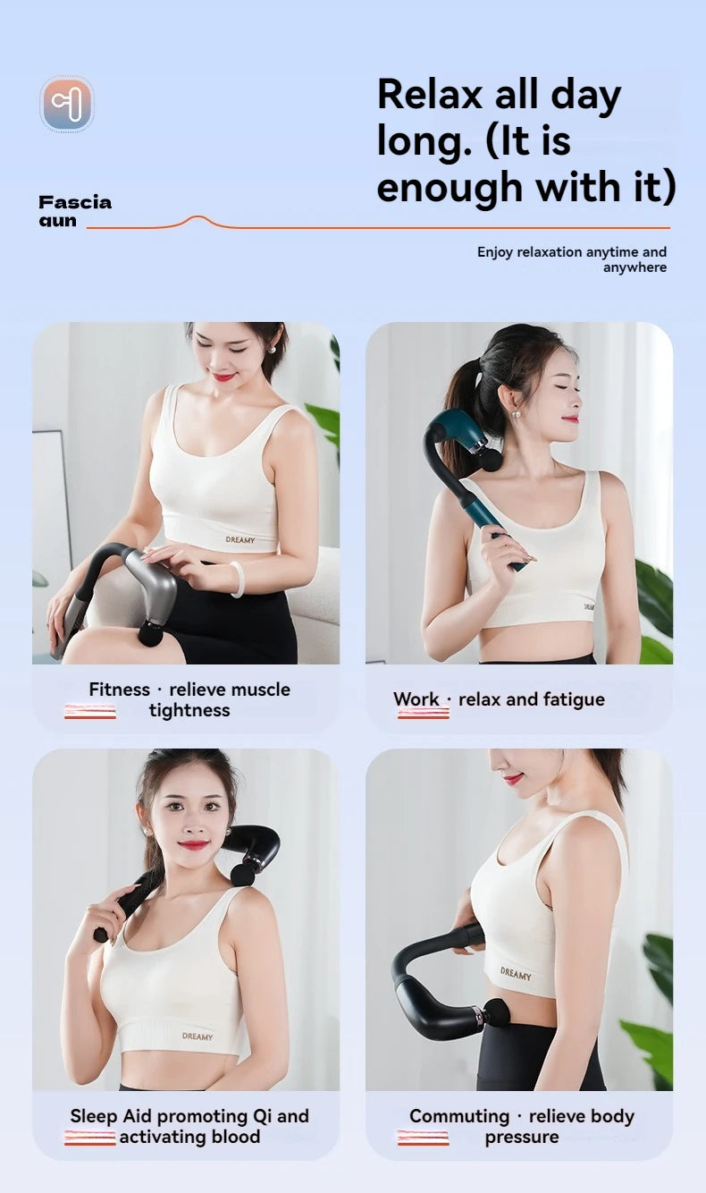 Paqin Smart Electric Fascia Gun Handheld Muscle Relaxation Massage Device